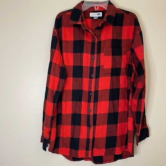 Old Navy| 100% cotton| Boyfriend| Button up| Plaid| Small - Picture 8 of 14